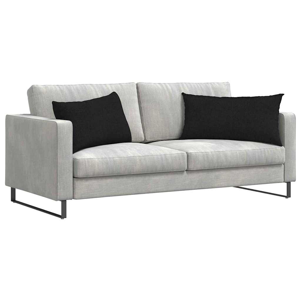 Μαξιλάρι Καναπέ 2 pcs Μαύρο 80 x 40 cm ύφασμα