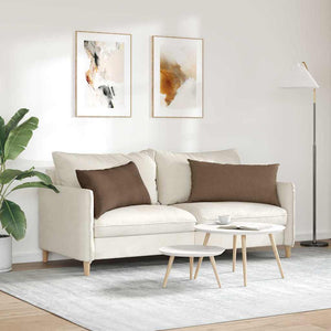Μαξιλάρι Καναπέ 2 pcs Καφέ 80 x 40 cm ύφασμα - Pakobazaar