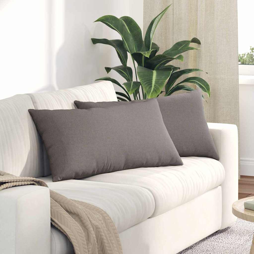 Μαξιλάρι Καναπέ 2 pcs Taupe 80 x 40 cm ύφασμα