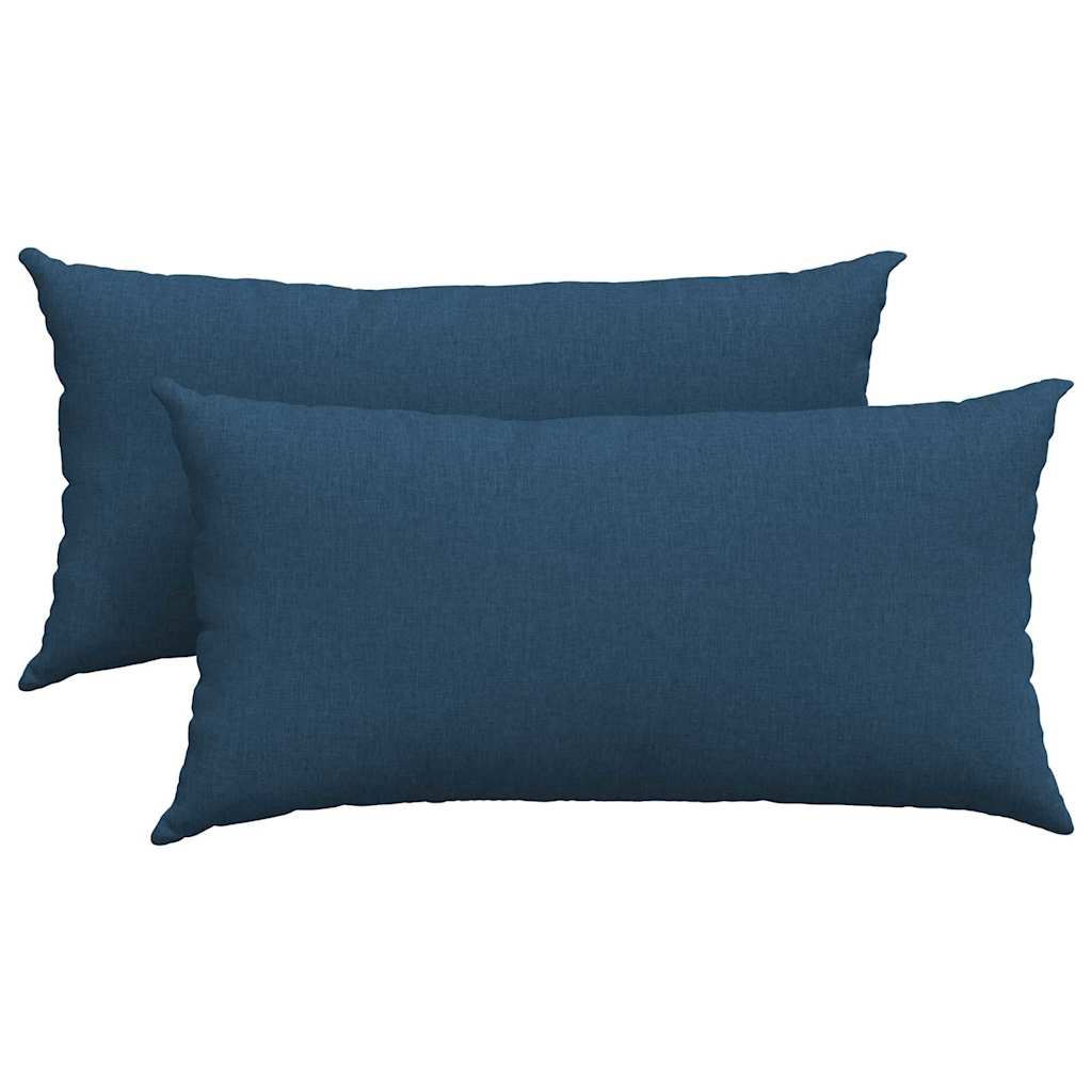 Μαξιλάρι Καναπέ 2 pcs Μπλε 80 x 40 cm ύφασμα