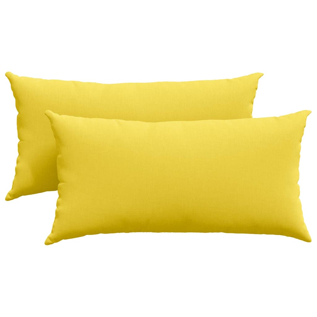 Μαξιλάρι Καναπέ 2 pcs Απαλό Κίτρινο 80 x 40 cm ύφασμα