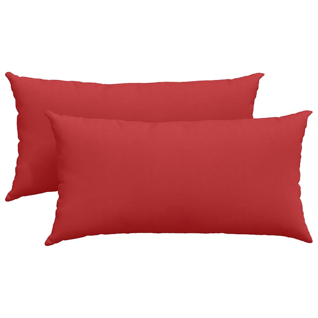 Μαξιλάρι Καναπέ 2 pcs Κόκκινο 80 x 40 cm ύφασμα