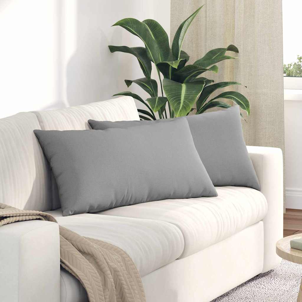Μαξιλάρι Καναπέ 2 pcs Σκίουρος Γκρί 80 x 40 cm ύφασμα