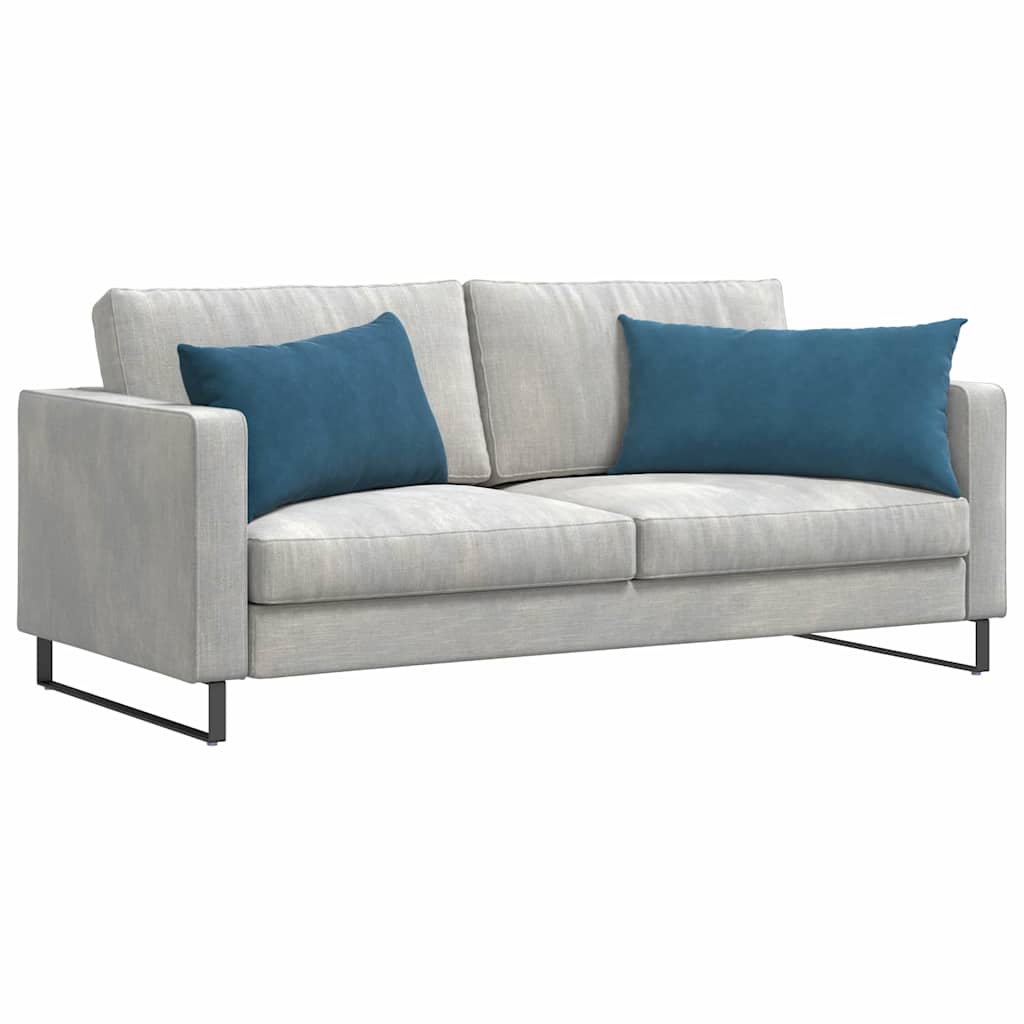 Μαξιλάρι Καναπέ 2 pcs Μπλε 80 x 40 cm Υφασμάτινο Κορντουρά