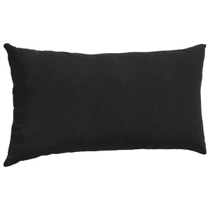 Μαξιλάρι Καναπέ 2 pcs Μαύρο 80 x 40 cm Υφασμάτινο Κορντουρά