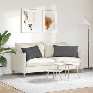 Μαξιλάρι Καναπέ 2 pcs Σκούρο Γκρι 80 x 40 cm