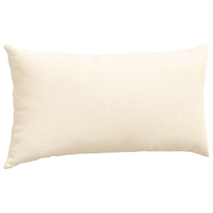 Μαξιλάρι Καναπέ 2 pcs Κρεμ 80 x 40 cm Υφασμάτινο Κορντουρά