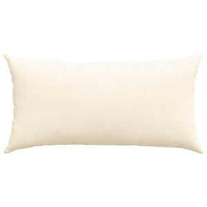 Μαξιλάρι Καναπέ 2 pcs Κρεμ 80 x 40 cm Υφασμάτινο Κορντουρά