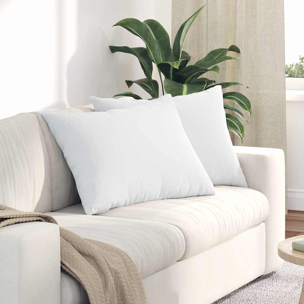 Μαξιλάρι Καναπέ 2 pcs Λευκό 70 x 50 cm ύφασμα