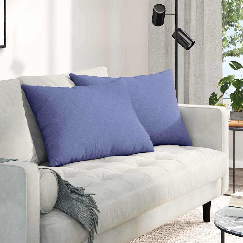 Μαξιλάρι Καναπέ 2 pcs Μπλε τζην 70 x 50 cm ύφασμα