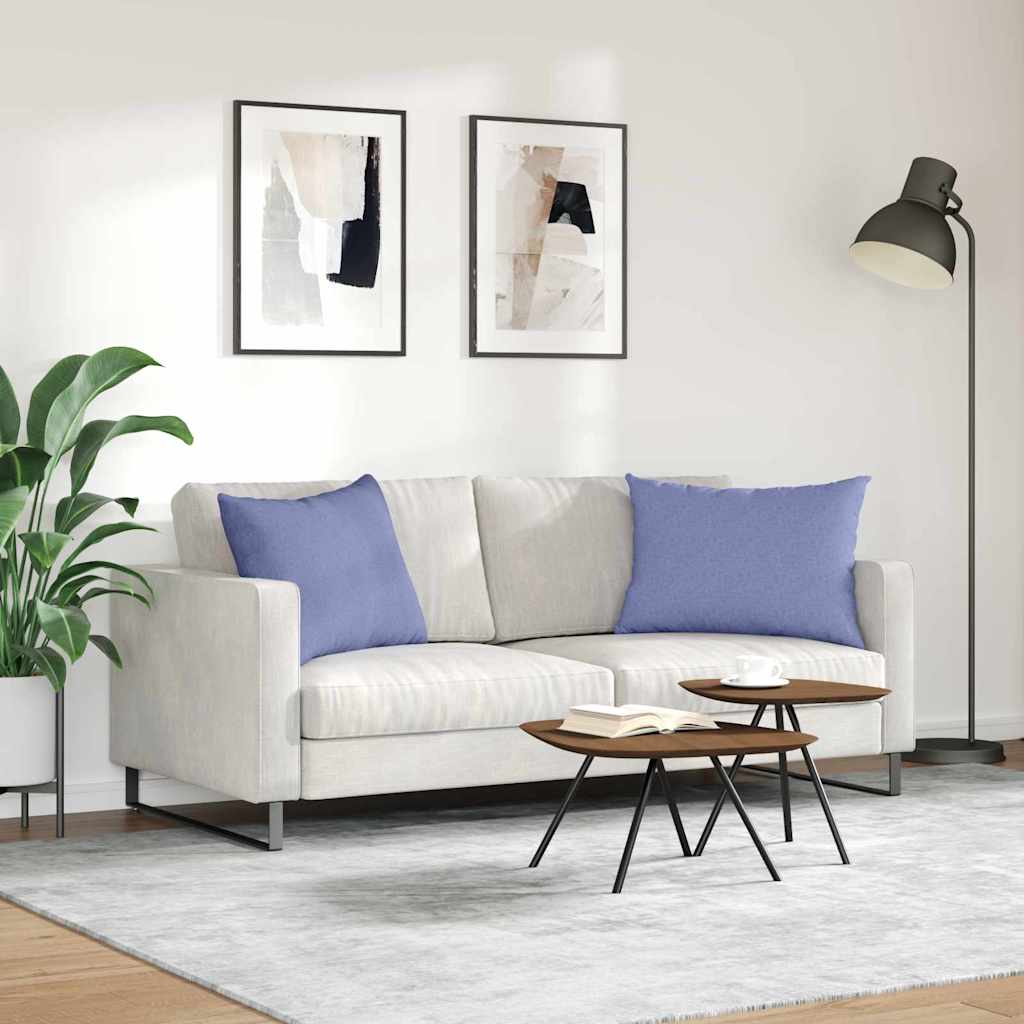 Μαξιλάρι Καναπέ 2 pcs Μπλε τζην 70 x 50 cm ύφασμα