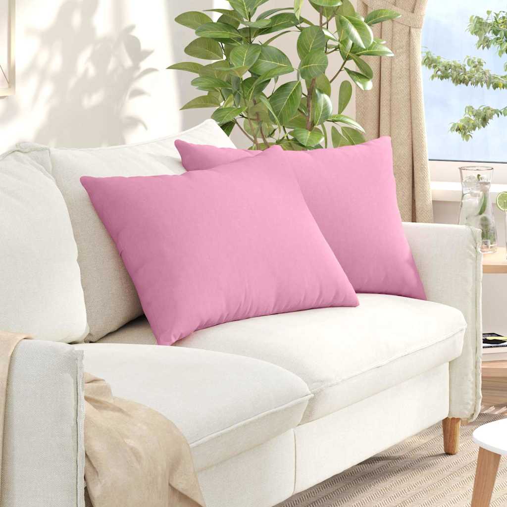 Μαξιλάρι Καναπέ 2 pcs Ροζ 70 x 50 cm ύφασμα