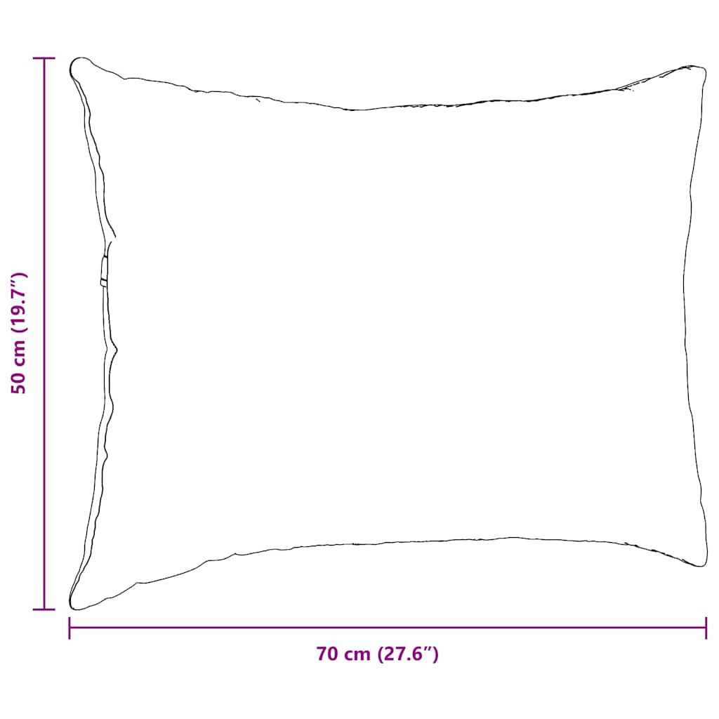 Μαξιλάρι Καναπέ 2 pcs Ροζ 70 x 50 cm Υφασμάτινο Κορντουρά