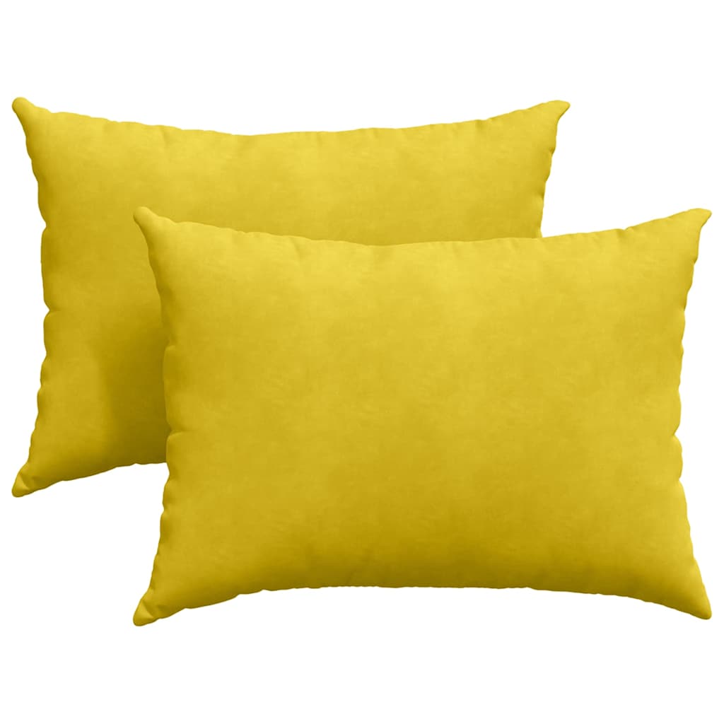 Μαξιλάρι Καναπέ 2 pcs Κίτρινο 70 x 50 cm Υφασμάτινο Κορντουρά