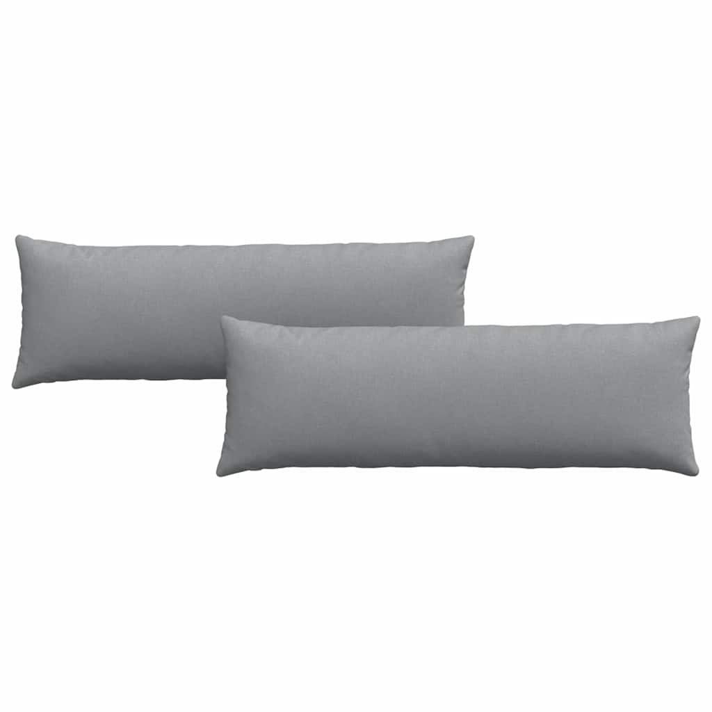 Μαξιλάρι Καναπέ 2 pcs Ανοιχτό γκρι 120 x 40 cm ύφασμα