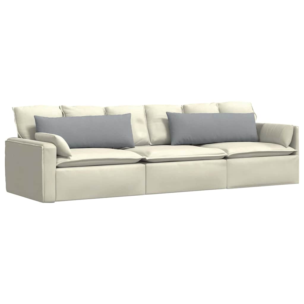 Μαξιλάρι Καναπέ 2 pcs Ανοιχτό γκρι 120 x 40 cm ύφασμα
