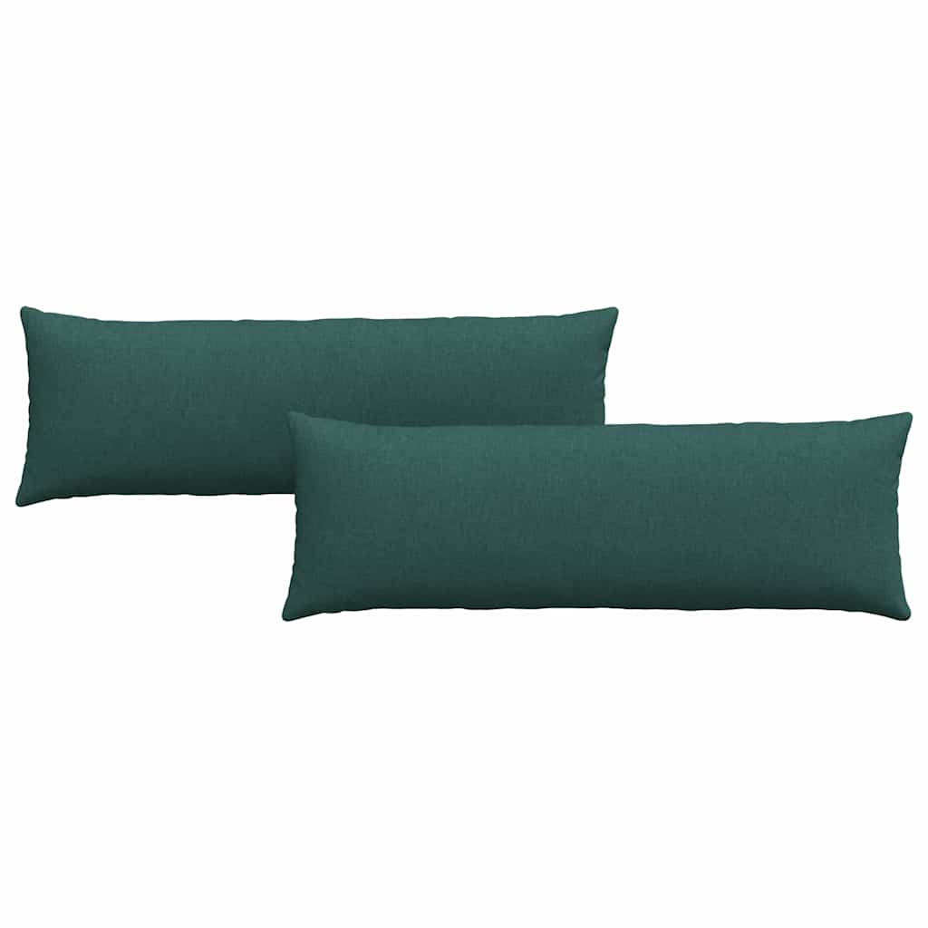 Μαξιλάρι Καναπέ 2 pcs Σκούρο Πράσινο 120 x 40 cm ύφασμα