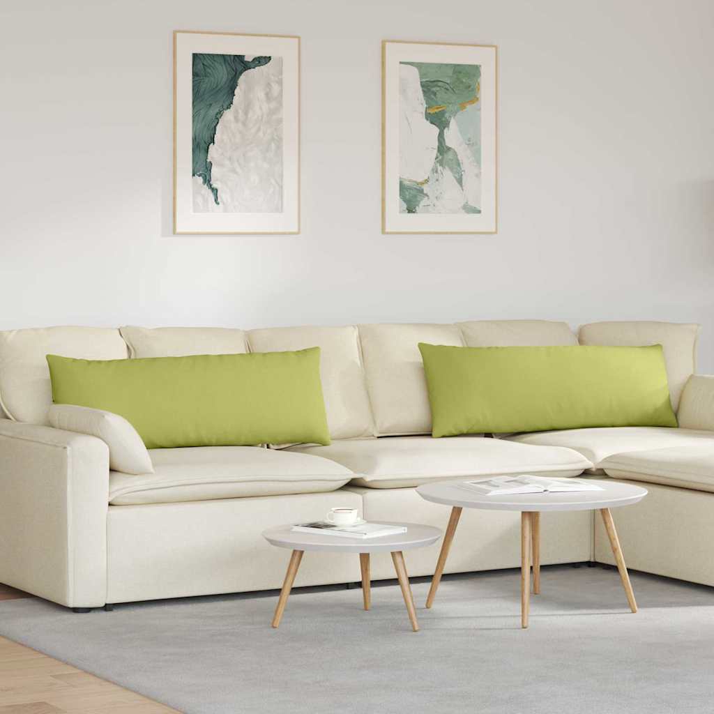 Μαξιλάρι Καναπέ 2 pcs Ανοιχτό Πράσινο 120 x 40 cm ύφασμα