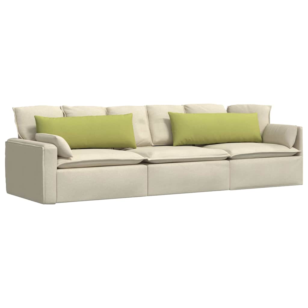Μαξιλάρι Καναπέ 2 pcs Ανοιχτό Πράσινο 120 x 40 cm ύφασμα