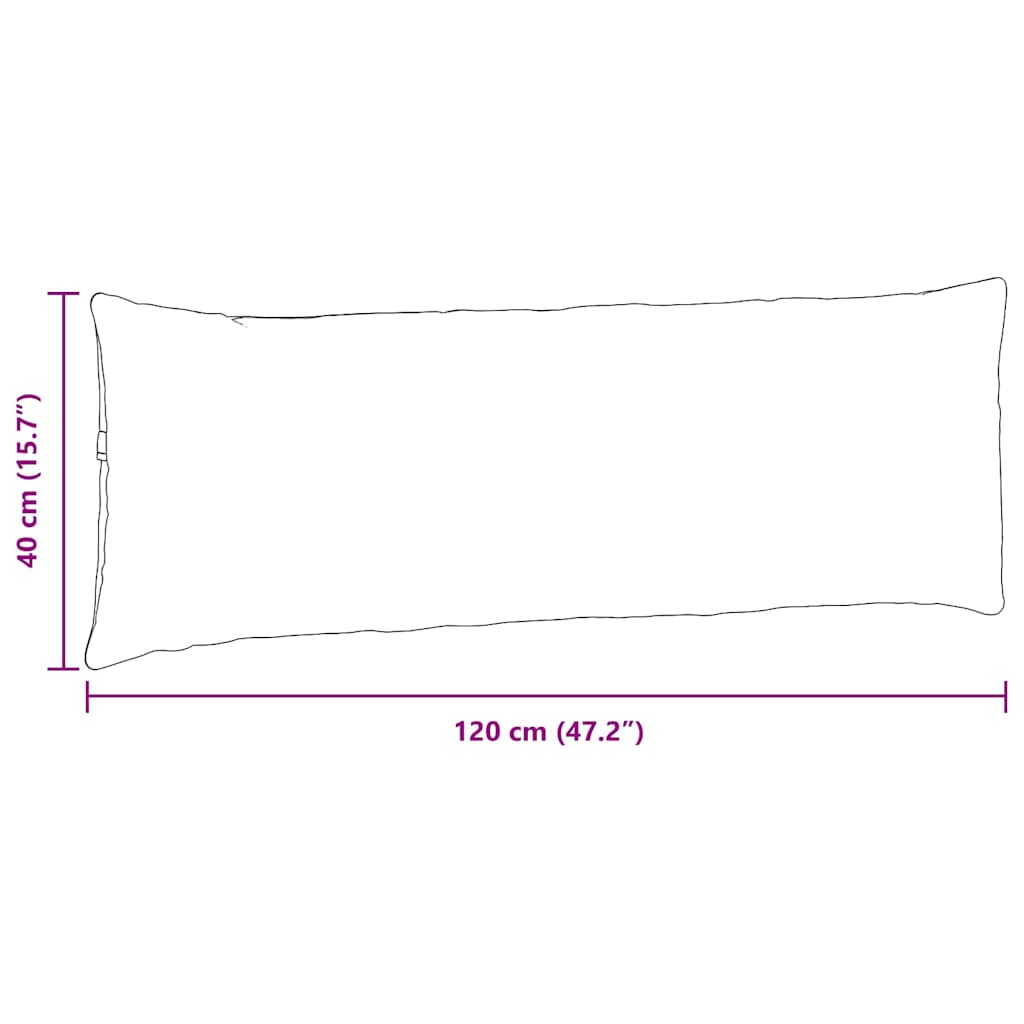 Μαξιλάρι Καναπέ 2 pcs Σκούρο Γκρι 120 x 40 cm