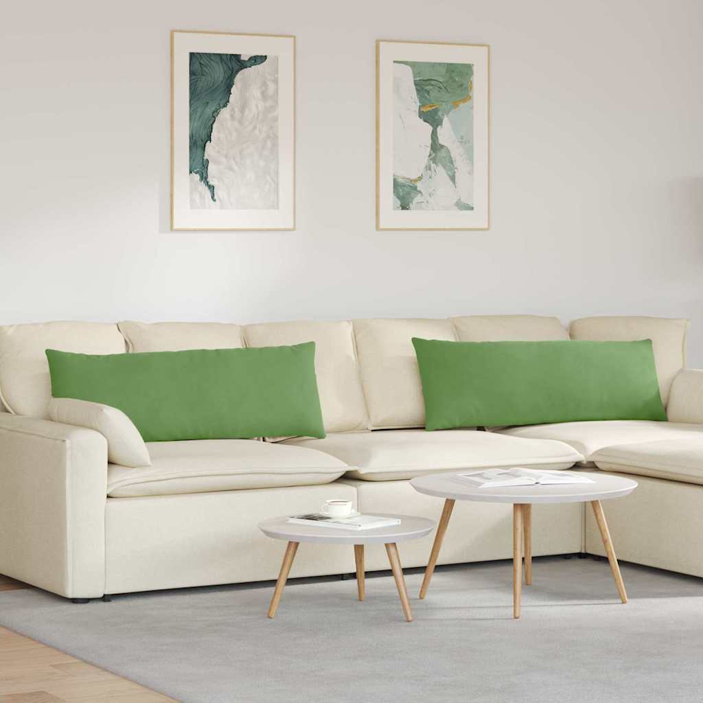 Μαξιλάρι Καναπέ 2 pcs Ανοιχτό πράσινο 120 x 40 cm