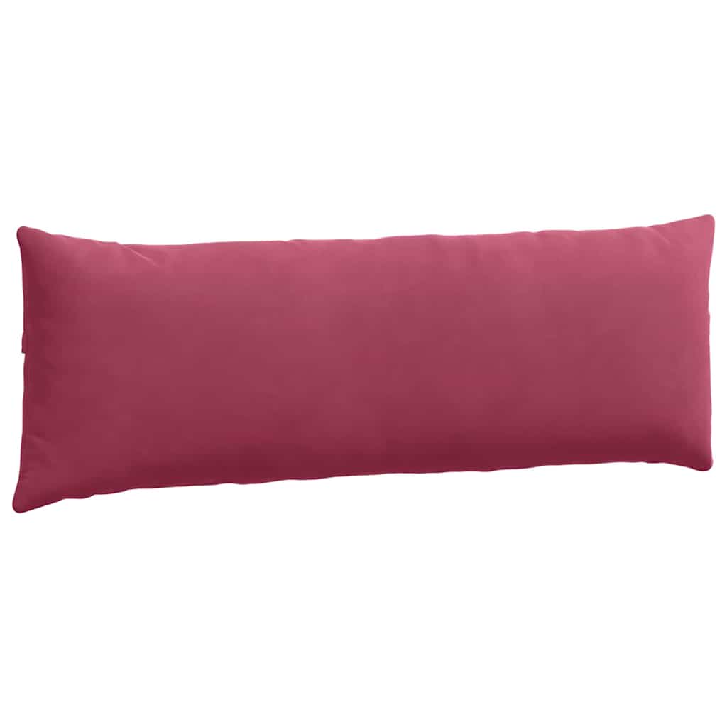 Μαξιλάρι Καναπέ 2 pcs Κόκκινο 120 x 40 cm Υφασμάτινο Κορντουρά