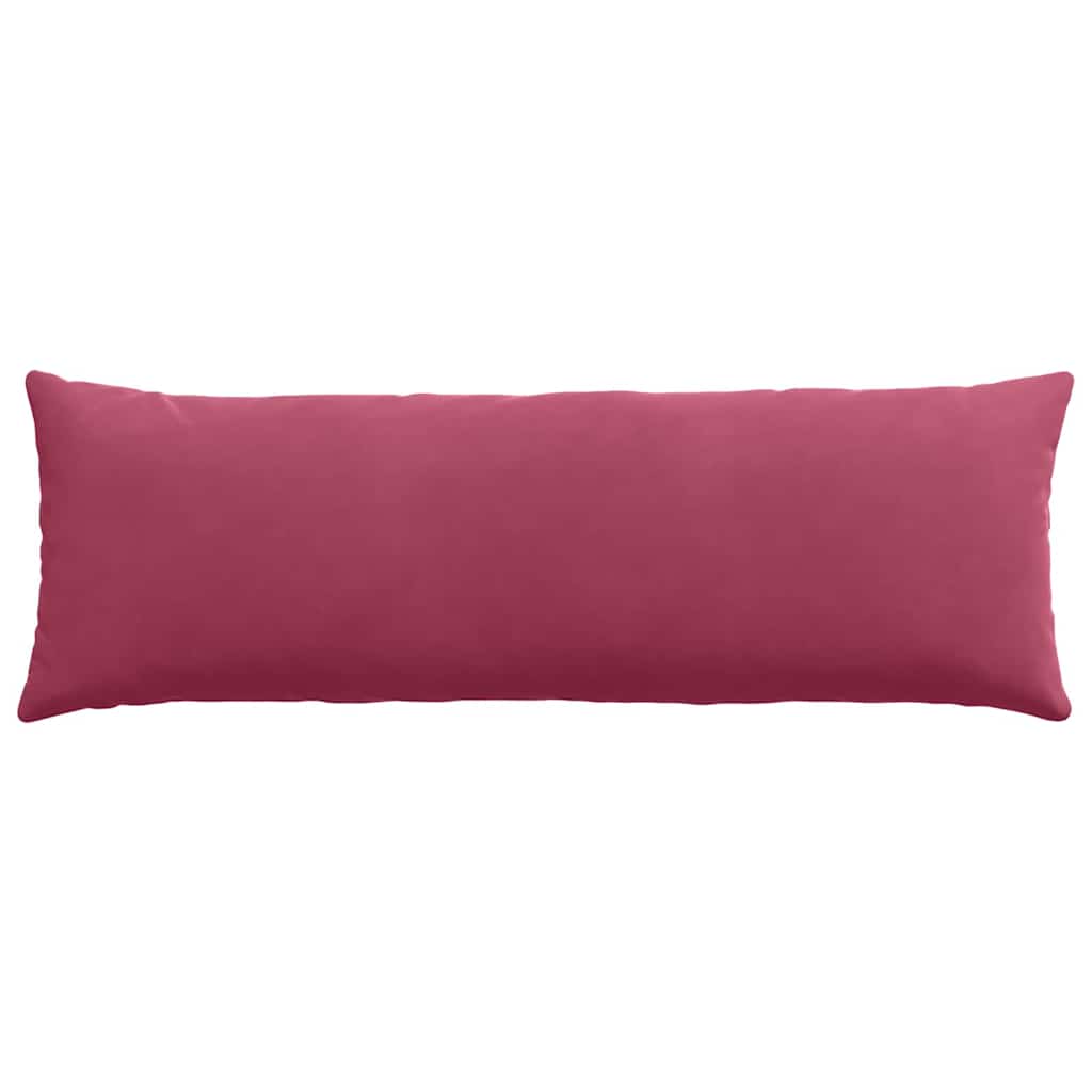 Μαξιλάρι Καναπέ 2 pcs Κόκκινο 120 x 40 cm Υφασμάτινο Κορντουρά