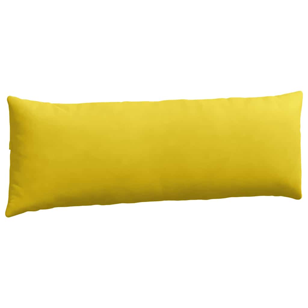 Μαξιλάρι Καναπέ 2 pcs Κίτρινο 120 x 40 cm Υφασμάτινο Κορντουρά