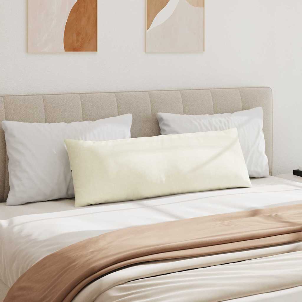 Μαξιλάρι Καναπέ 2 pcs Κρεμ 120 x 40 cm Υφασμάτινο Κορντουρά
