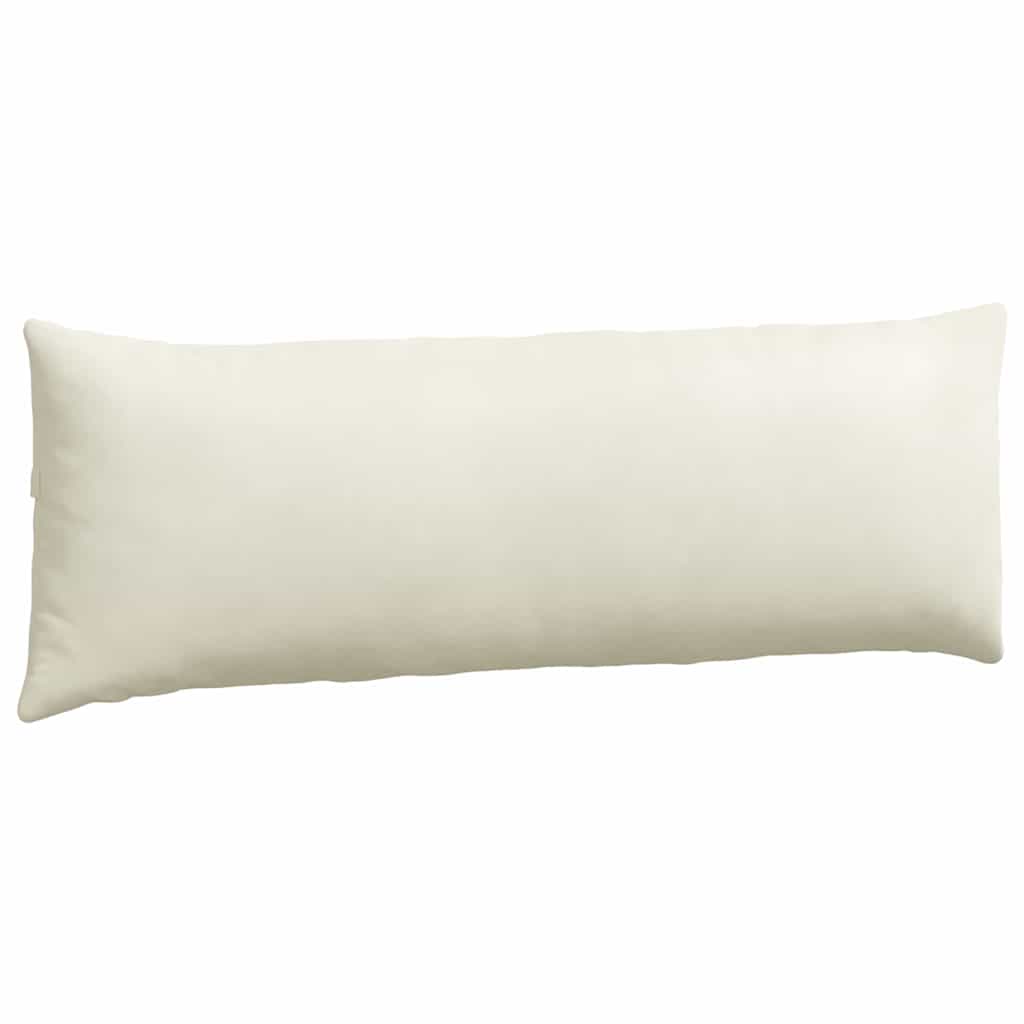 Μαξιλάρι Καναπέ 2 pcs Κρεμ 120 x 40 cm Υφασμάτινο Κορντουρά