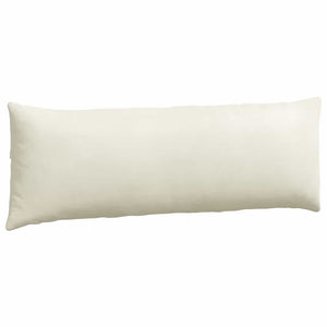 Μαξιλάρι Καναπέ 2 pcs Κρεμ 120 x 40 cm Υφασμάτινο Κορντουρά