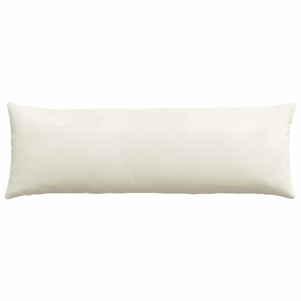 Μαξιλάρι Καναπέ 2 pcs Κρεμ 120 x 40 cm Υφασμάτινο Κορντουρά