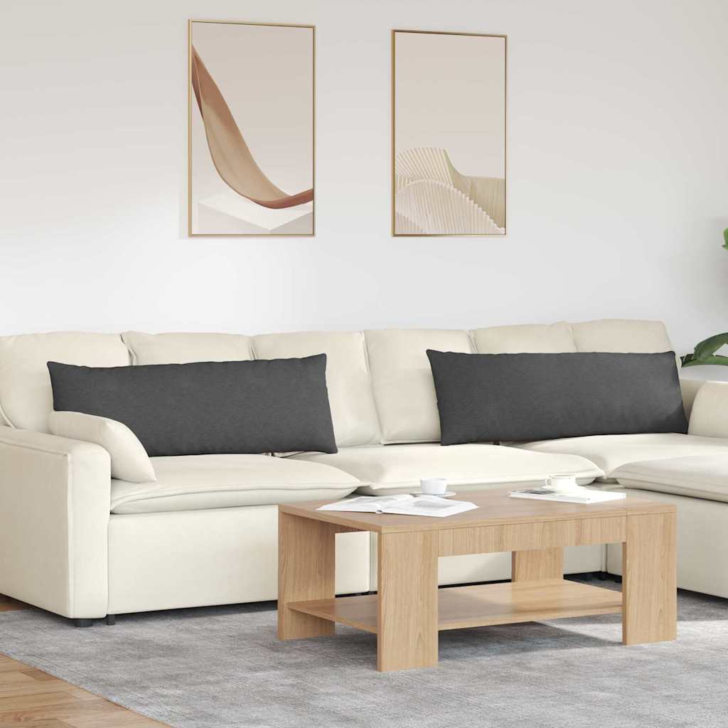Μαξιλάρι Καναπέ 2 pcs Σκούρο Γκρι 120 x 40 cm