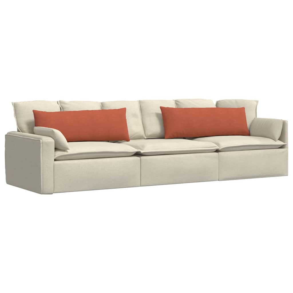 Μαξιλάρι Καναπέ 2 pcs Κόκκινο Πορτοκαλί 120 x 40 cm