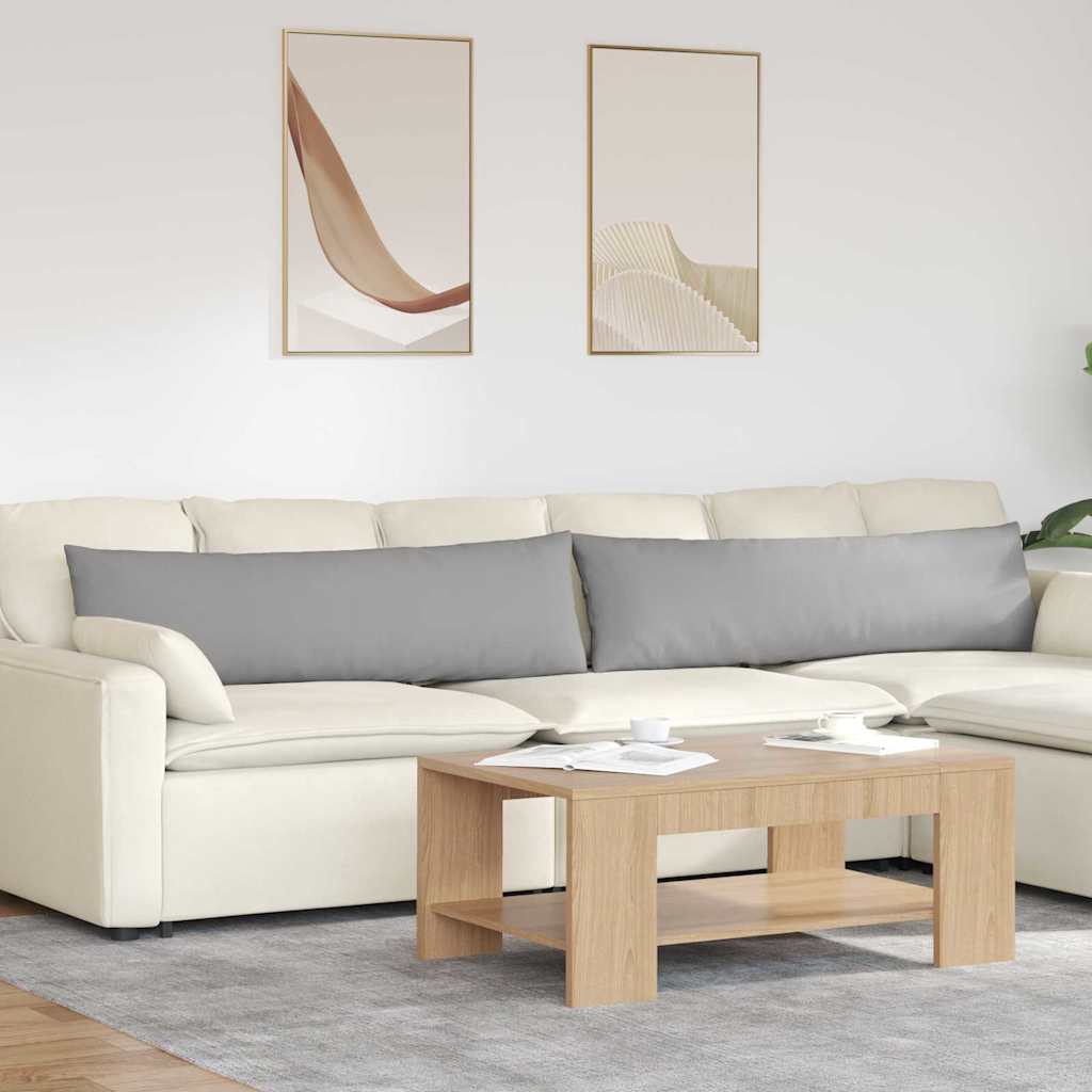 Μαξιλάρι Καναπέ 2 pcs Σκίουρος Γκρί 145 x 40 εκ. ύφασμα