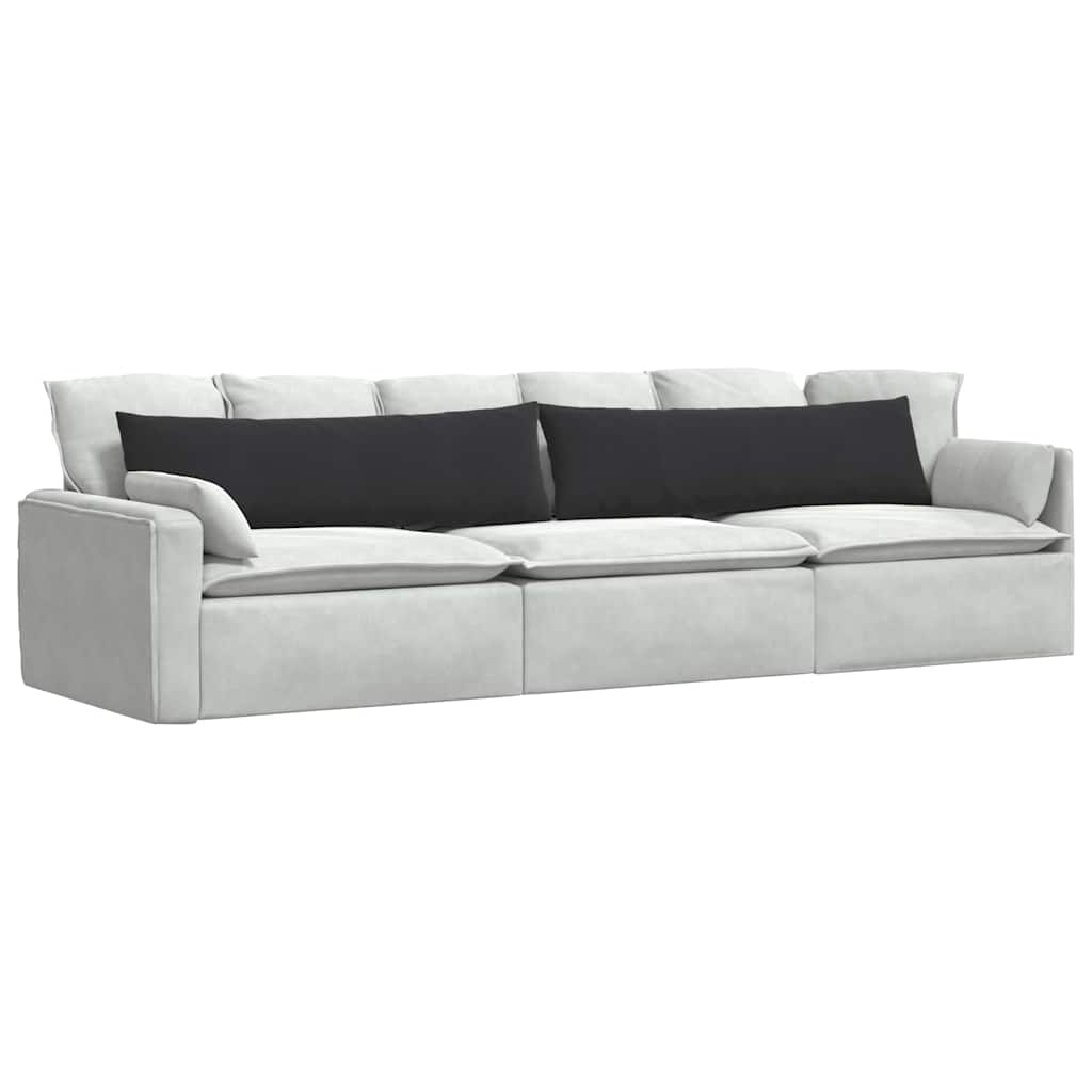 Μαξιλάρι Καναπέ 2 pcs Μαύρο 145 x 40 εκ. Υφασμάτινο Κορντουρά