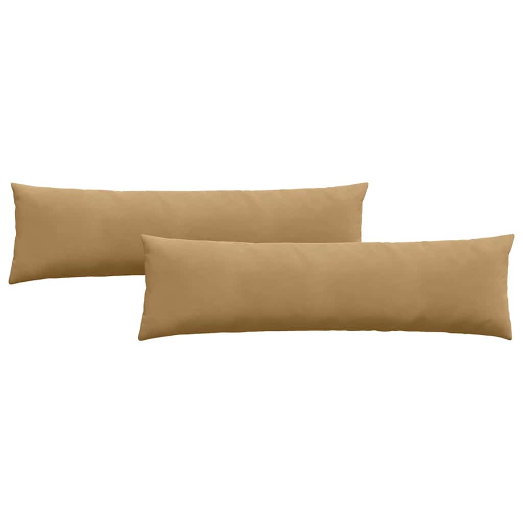 Μαξιλάρι Καναπέ 2 pcs Καφέ 145 x 40 εκ. Υφασμάτινο Κορντουρά