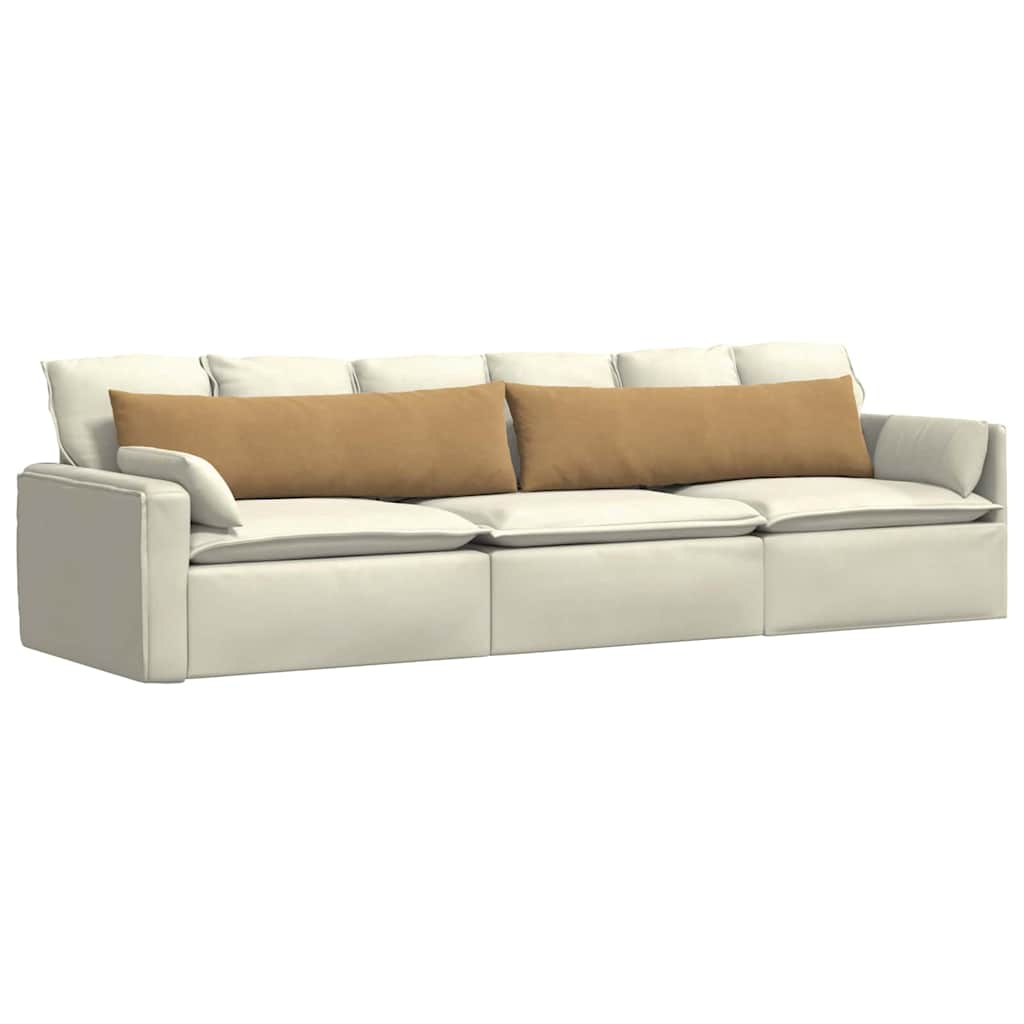 Μαξιλάρι Καναπέ 2 pcs Καφέ 145 x 40 εκ. Υφασμάτινο Κορντουρά