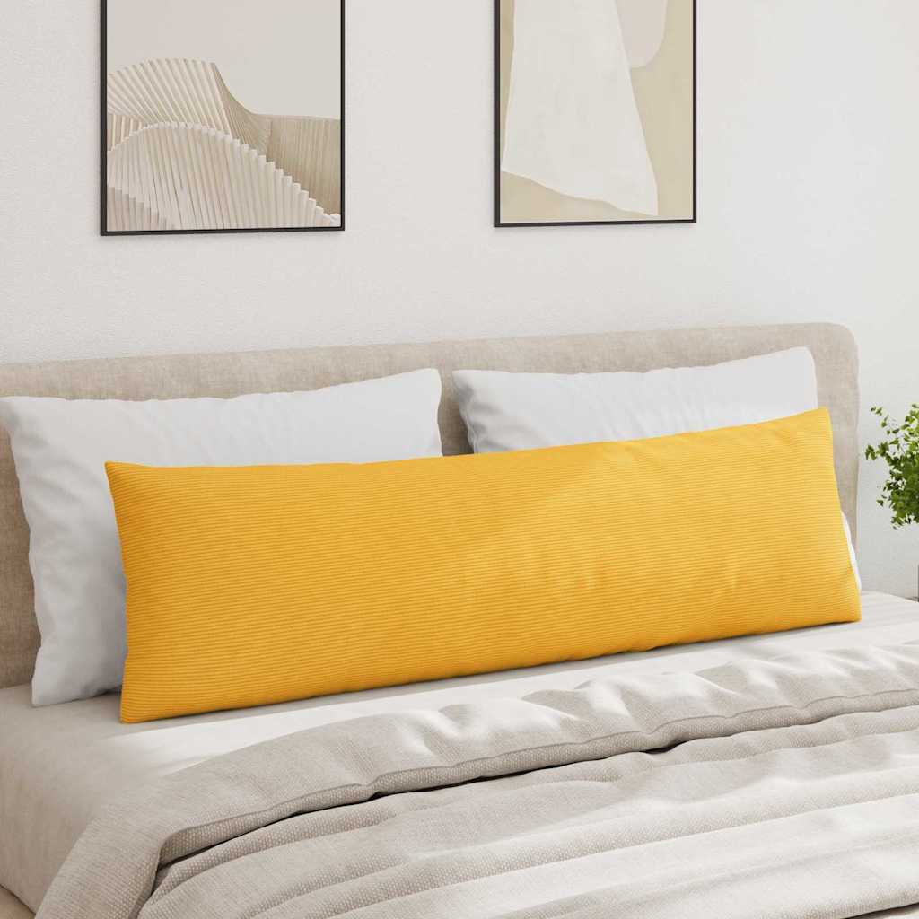 Μαξιλάρι Καναπέ 2 pcs Απαλό Κίτρινο 145 x 40 εκ.