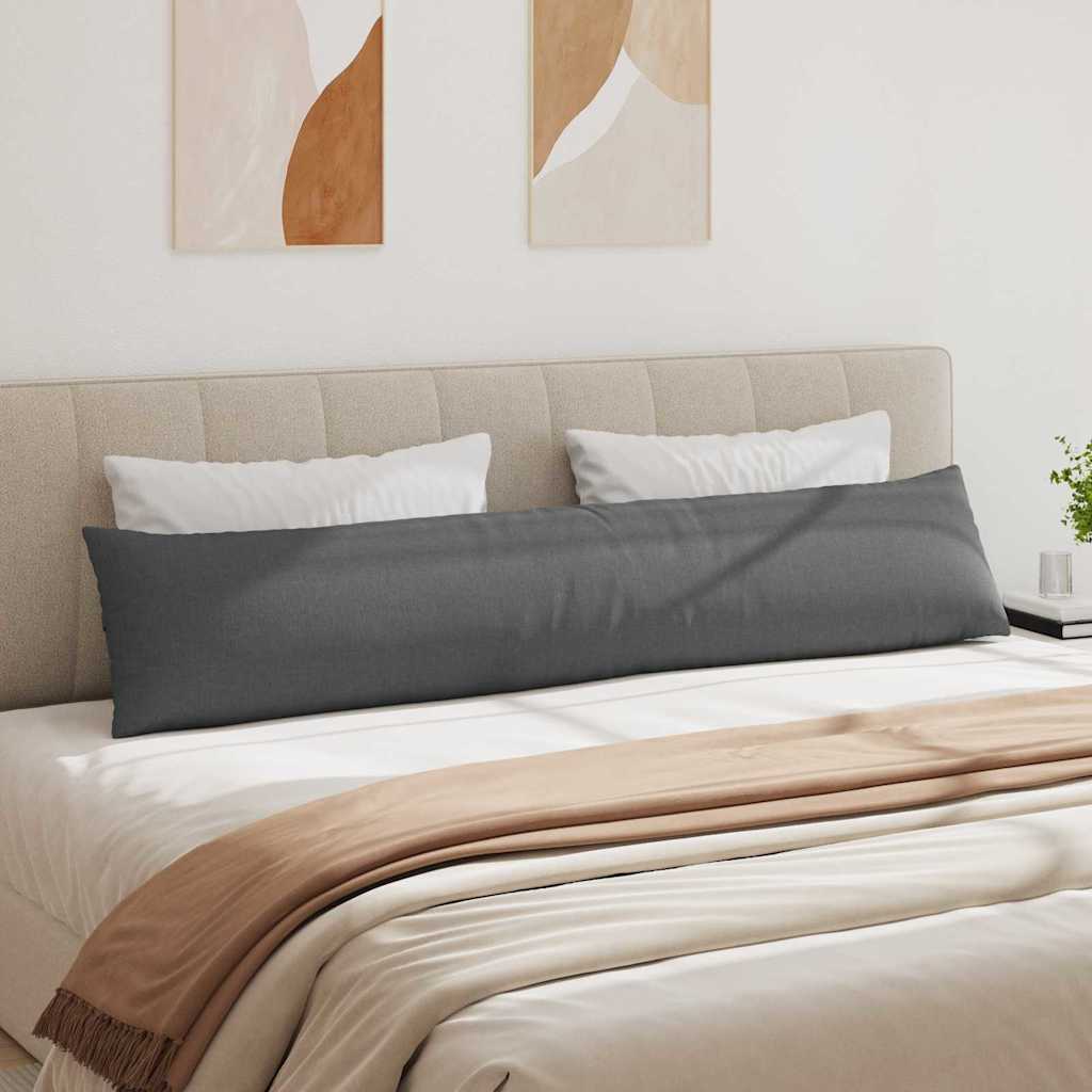 Μαξιλάρι Καναπέ 2 pcs Σκούρο Γκρι 200 x 40 εκ. ύφασμα