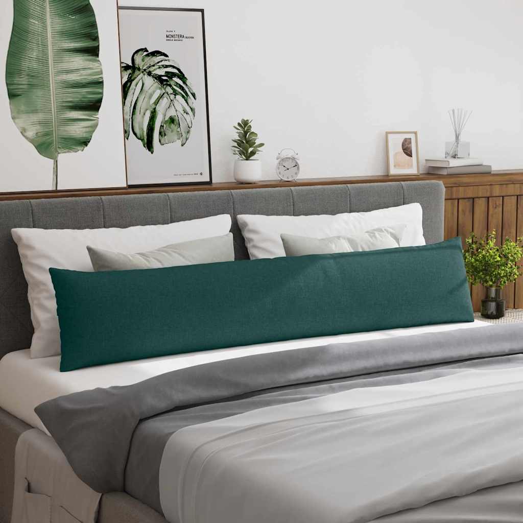 Μαξιλάρι Καναπέ 2 pcs Σκούρο Πράσινο 200 x 40 εκ. ύφασμα