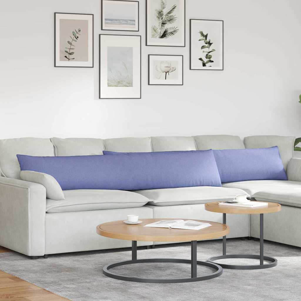Μαξιλάρι Καναπέ 2 pcs Μπλε τζην 200 x 40 εκ. ύφασμα