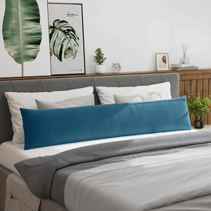 Μαξιλάρι Καναπέ 2 pcs Μπλε 200 x 40 εκ. Υφασμάτινο Κορντουρά