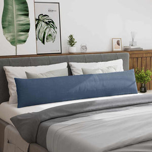 Μαξιλάρι Καναπέ 2 pcs Μπλε 200 x 40 εκ. Υφασμάτινο Κορντουρά