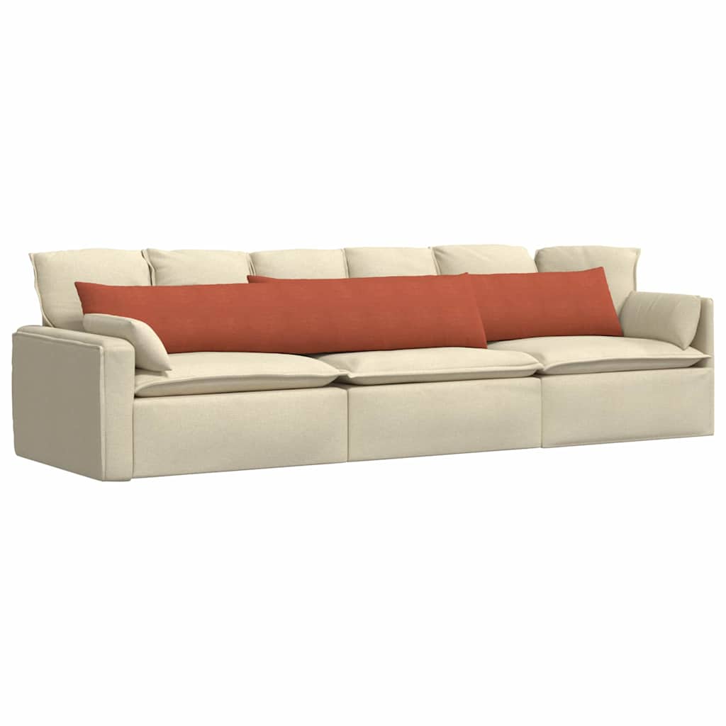Μαξιλάρι Καναπέ 2 pcs Κόκκινο Πορτοκαλί 200 x 40 εκ.