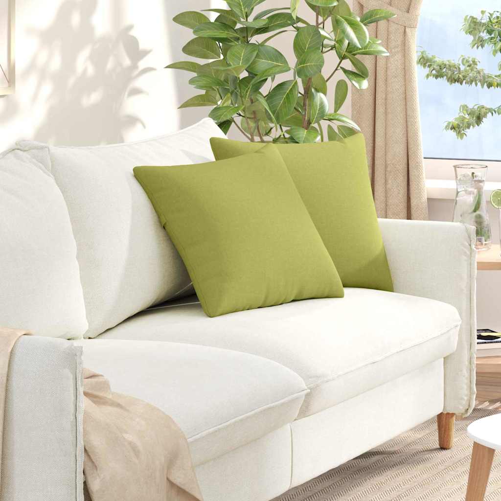 Μαξιλάρι Καναπέ 2 pcs Ανοιχτό Πράσινο 45 x 45 cm ύφασμα