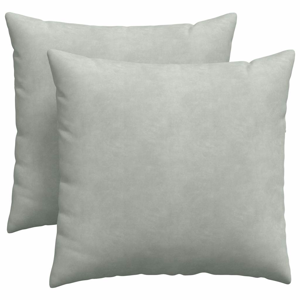 Μαξιλάρι Καναπέ 2 pcs Ανοιχτό γκρι 45 x 45 cm