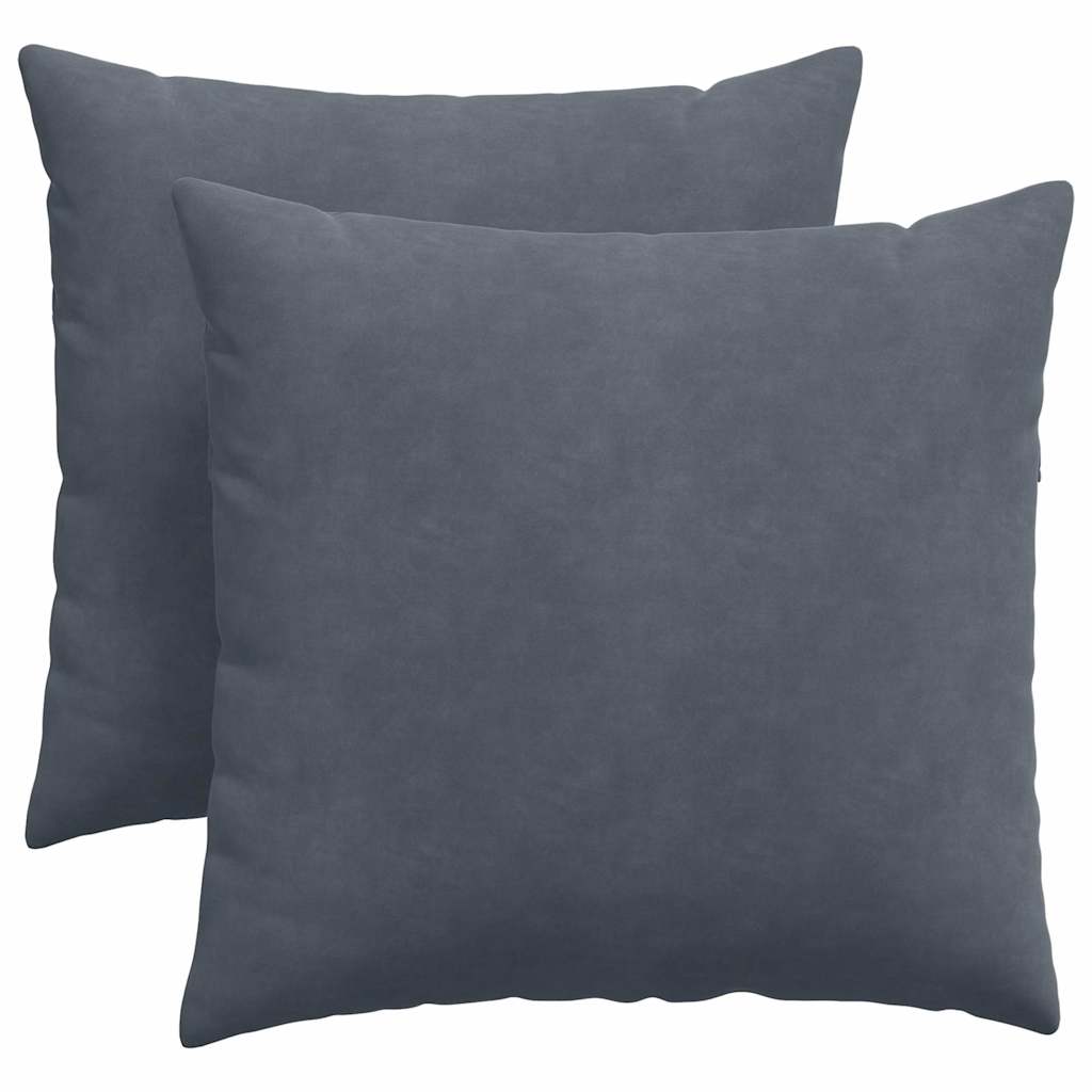 Μαξιλάρι Καναπέ 2 pcs Σκούρο Γκρι 45 x 45 cm
