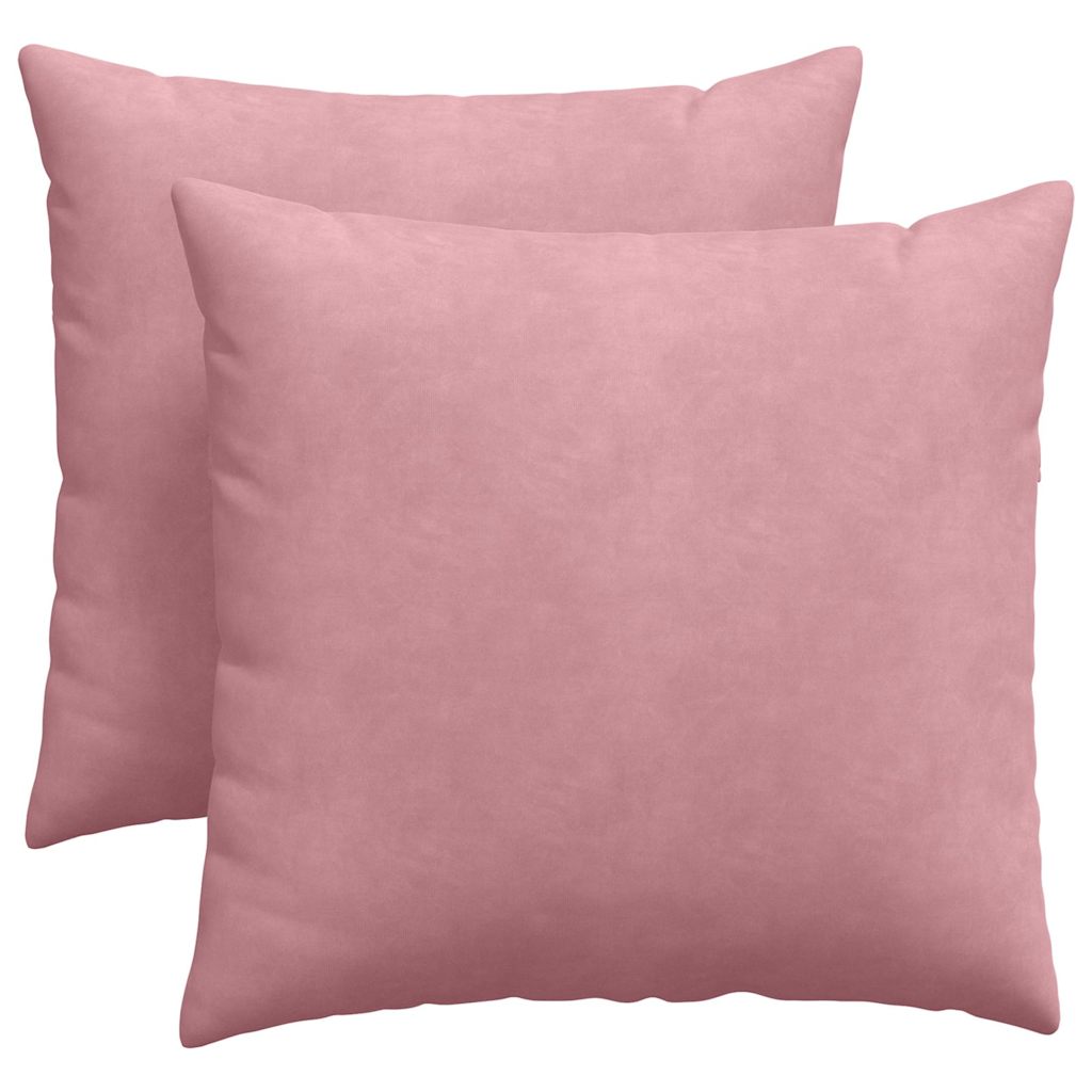 Μαξιλάρι Καναπέ 2 pcs Ροζ 45 x 45 cm Υφασμάτινο Κορντουρά