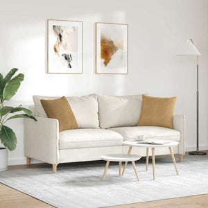 Μαξιλάρι Καναπέ 2 pcs Καφέ 45 x 45 cm Υφασμάτινο Κορντουρά
